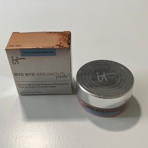 It Cosmetics Bye Bye Breakout Powder Tan / Rich For Oily Acne Prone Skin BNIB